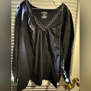 Venezia 26/28 Black/with Sparkle design long sleeve tshirt